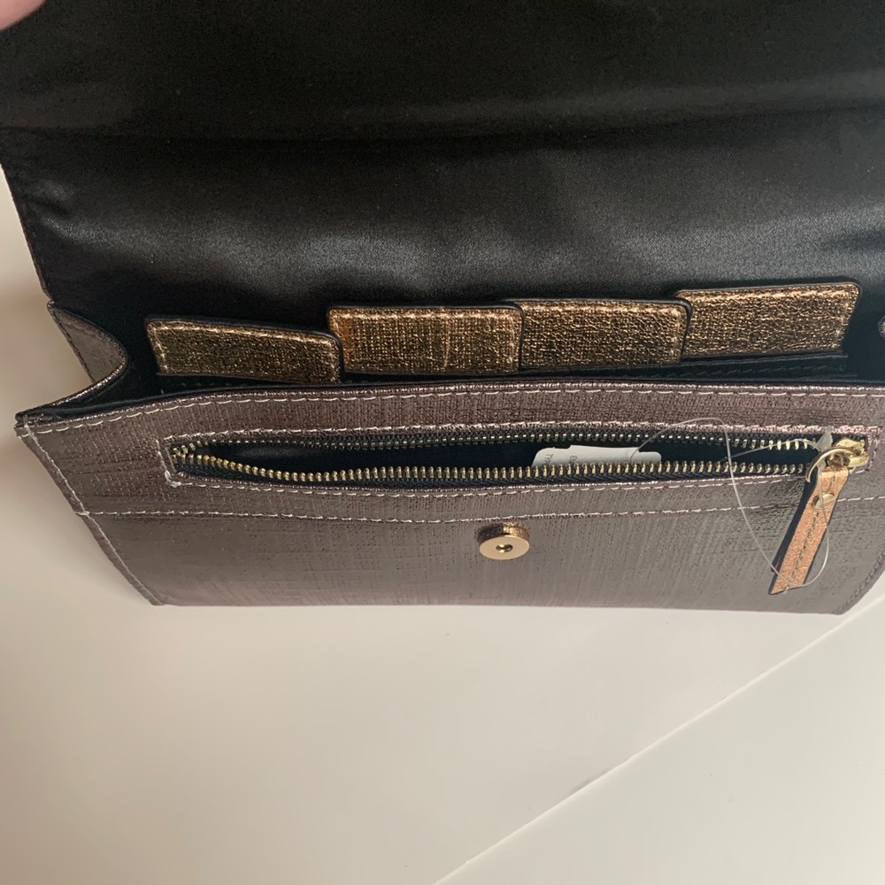 Neiman Marcus clutch Bronze color new - Picture 11 of 14